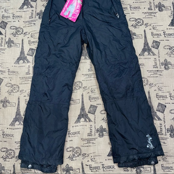 Weatherproof 32 Degree NWT! Black Adjustable Zip Off Suspender Snow Pants - Picture 3 of 11